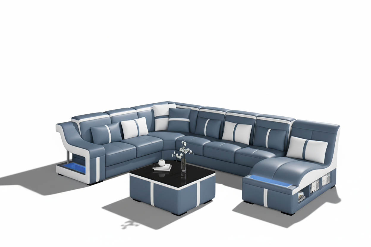 Lisa Modern Leather Sectional|Modern Furniture Store Las Vegas