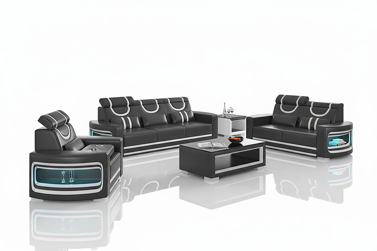 Luca Modern Sofa Set with LED Light