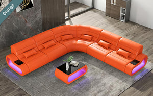 Catina Modern Leather Corner Sectional
