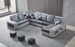Selena Dark Grey & Light Grey Sectional With Chaise