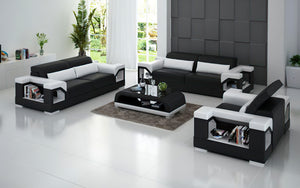 Edwin Modern Leather Sofa Set