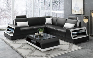Jubilee Furniture Leather Sectional Customize Design, practical and luxurious in its design.