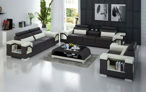 Talos Modern Leather Sofa Set