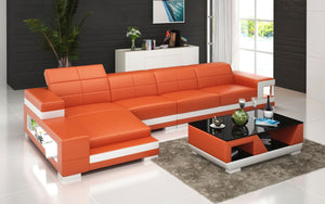 Zakary Leather Sectional with Storage