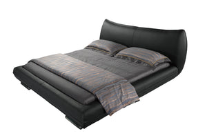 Bazar Black Leather Bed