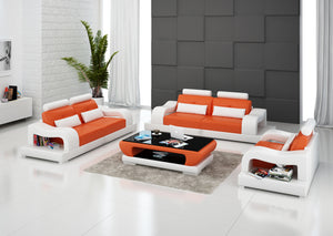 Nebula Modern Leather Sofa Set
