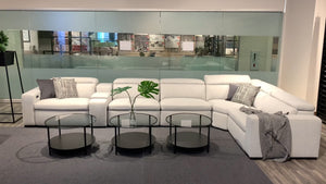 Janet Modern Fabric Sectional with Recliner