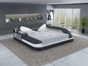 Plaff Leather Bed With Storage