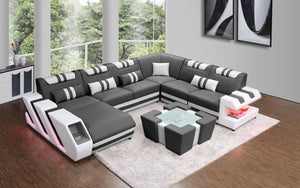Modern sectional with led light