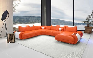 Melanee Modern Sectional with Adjustable Headrest