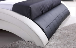 Artemis Curved Modern Leather Platform Bed