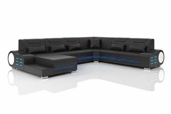 Elliot Modern Leather Sectional