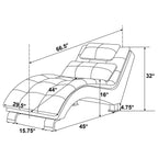 Midnight Modern Chaise Lounge Chair