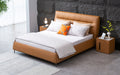 Zephyr Modern Leather Platform Bed