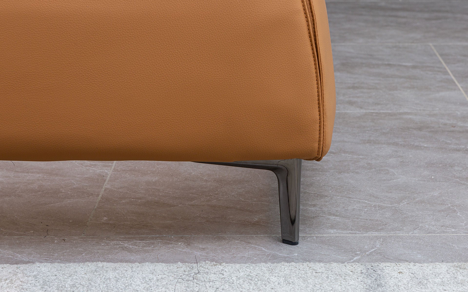 Zephyr Modern Leather Platform Bed