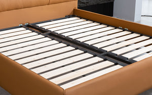 Zephyr Modern Leather Platform Bed
