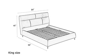Zephyr Modern Leather Platform Bed
