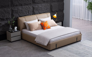 Penta Modern Leather Platform Bed