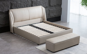Luna Modern Leather Platform Bed