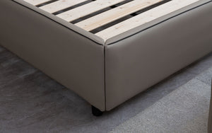 Luna Modern Leather Platform Bed
