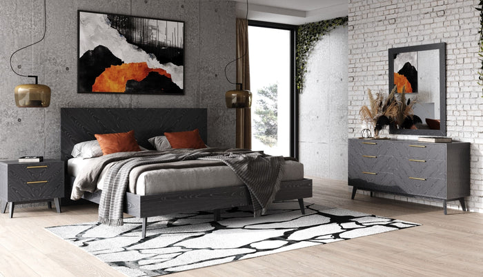 Modrest Dale - Modern Grey Ash Bedroom Set