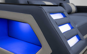 Steffi Leather Sofa Set with LED Light