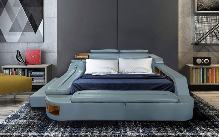 Claudia Modern Multifunctional Smart Bed With Bookshelves