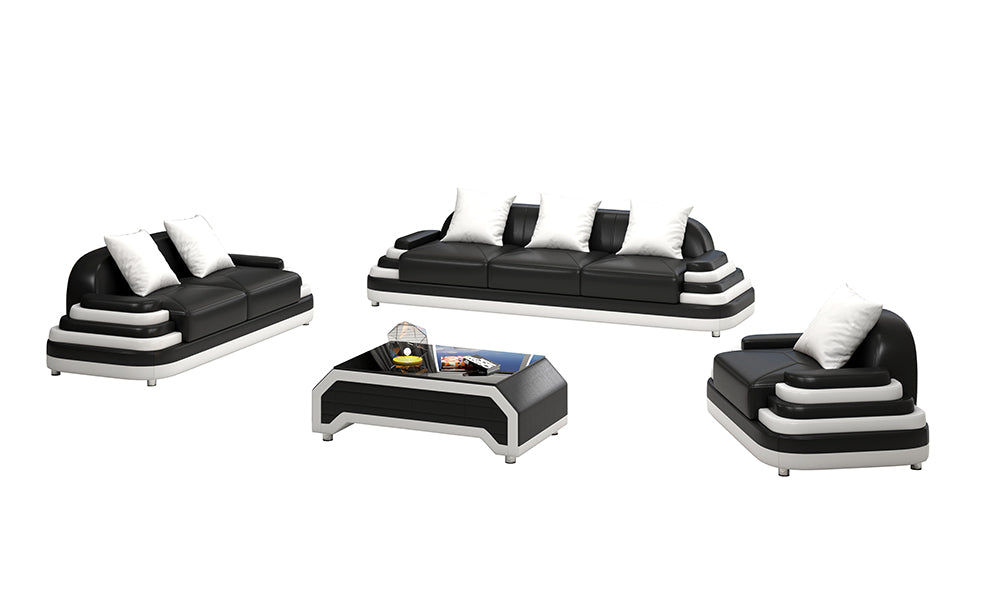 Lillian Modern Leather Sofa Set