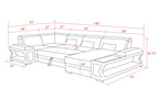 Boancy Led Modern Sectional with Side Storage and Bed Function