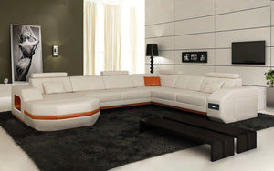 Bolinger Leather Sectional with Storage