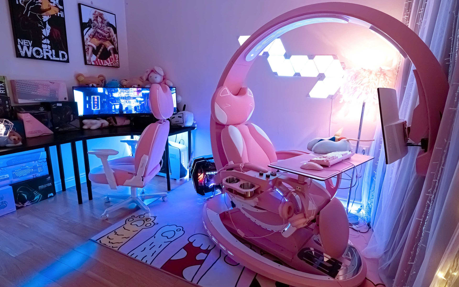 Crystal Pink Working And Gaming Station | All in one Working And Gamin ...