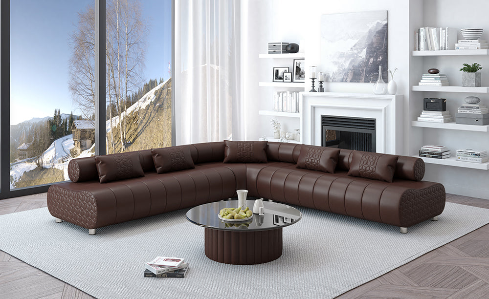 Puffer Modern Leather Sectional