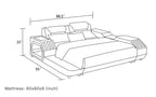 Ezra Modern Leather Bed