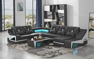 Odyssey Modern Leather Sectional