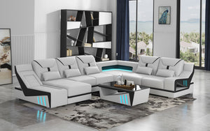 Odyssey Modern Leather Sectional