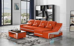 Odyssey Modern Small Leather Sectional