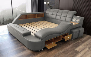 Bonded Leather Hariana Tech Smart Ultimate Bed | All In One Bed
