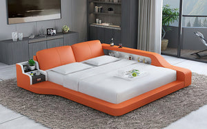 Mcguire Leather Bed With Storage