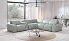 Tumbler Modern Leather Reclining Sectional With Speakers
