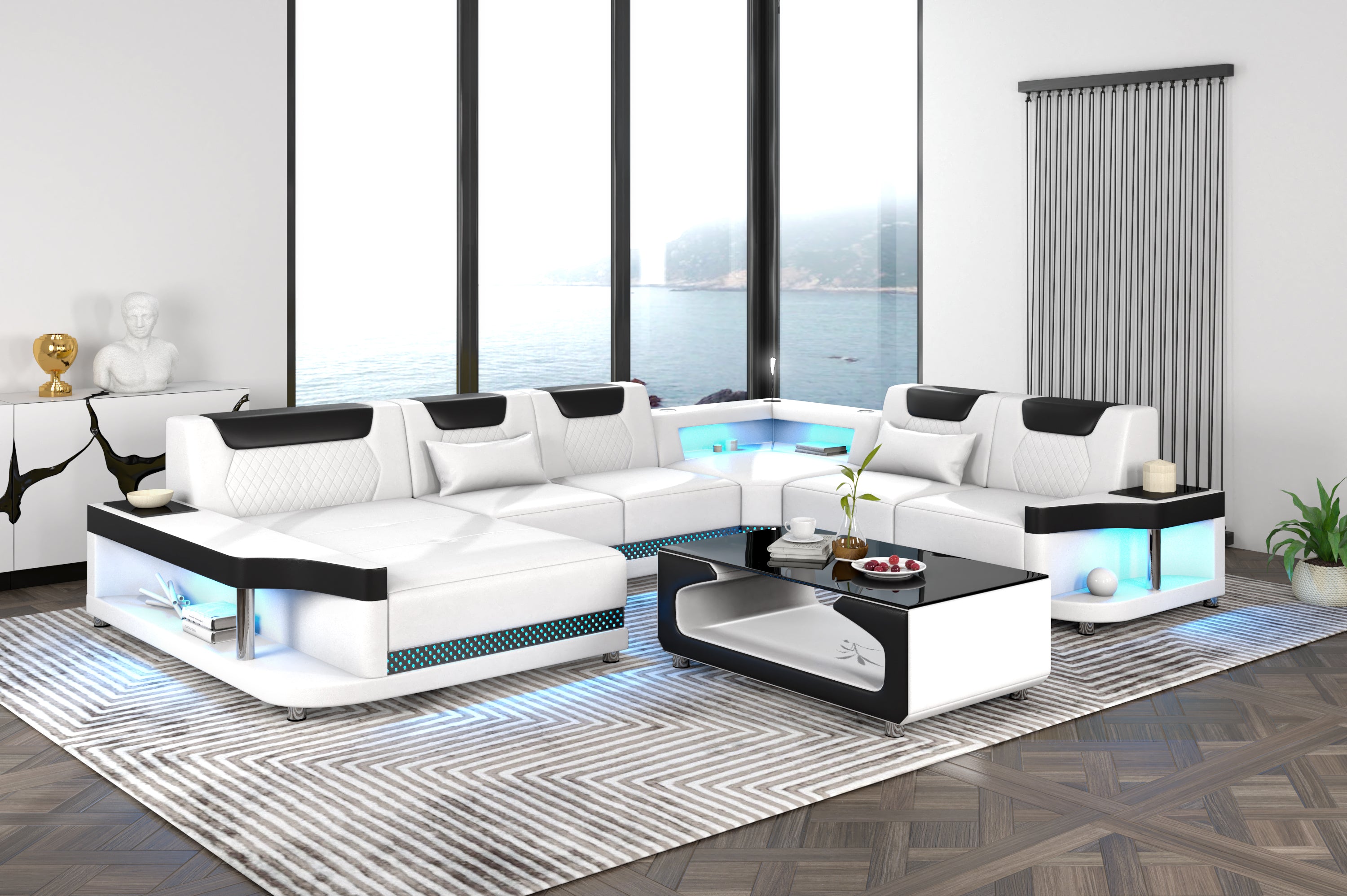 NEXA U-Shape Sectional - LED Gaming Sofa | Jubilee Furniture