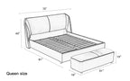 Luna Modern Leather Platform Bed
