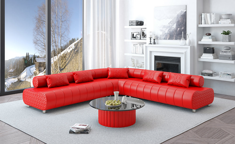 Puffer Modern Leather Sectional