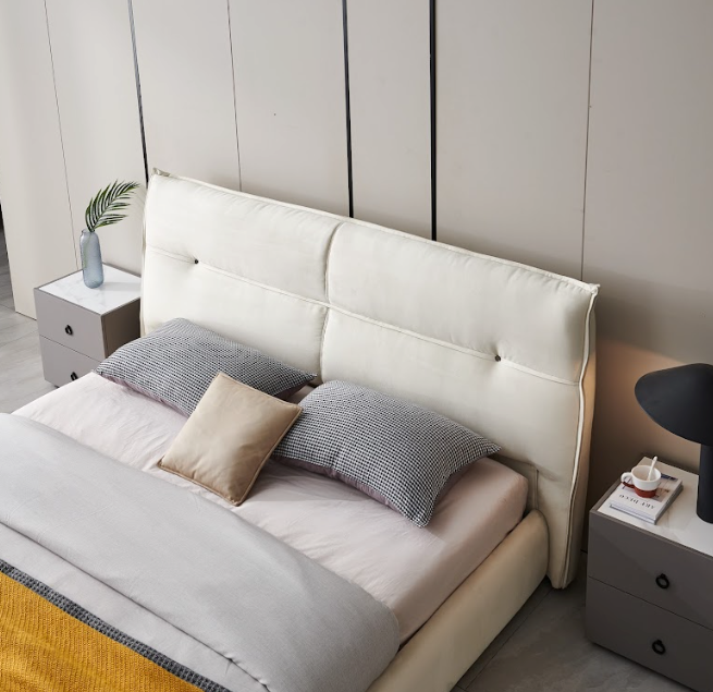 Enzo Leather Modern Bed