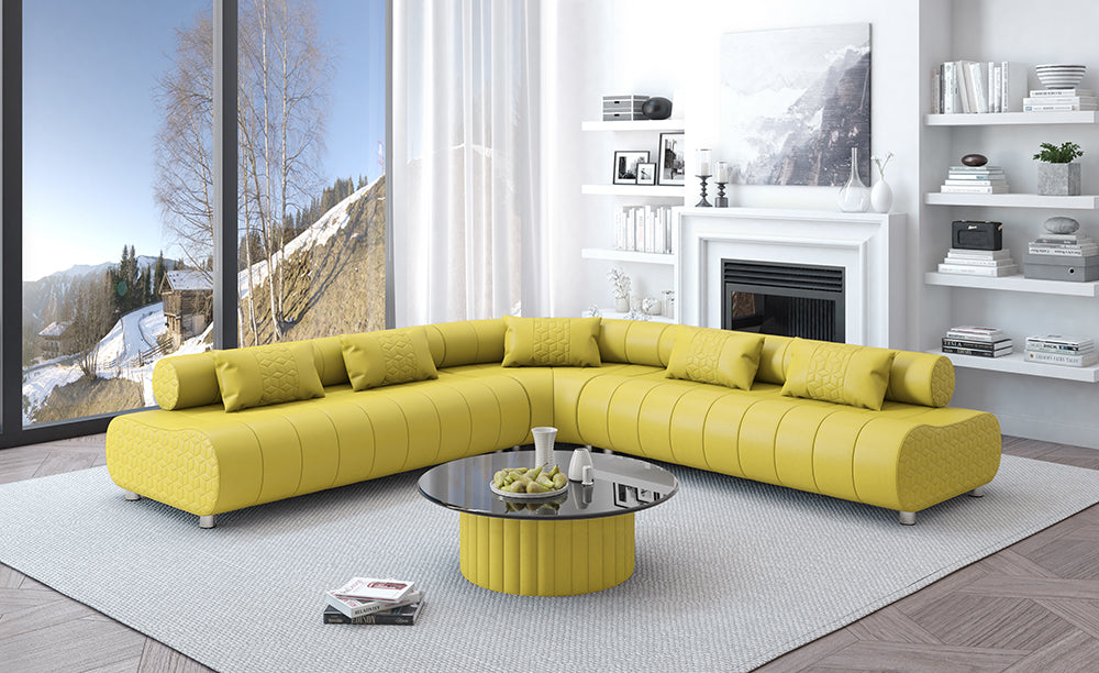 Puffer Modern Leather Sectional