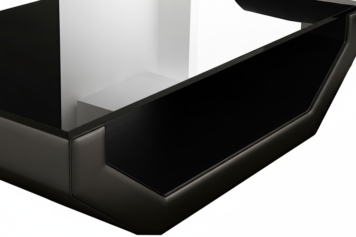 Aico Coffee Table - Reflective Black Finish Detail