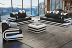 Aura Leather Sofa Set - Norwegian Fjord Glass House