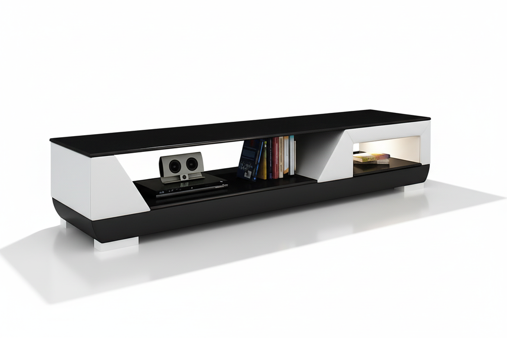 Austin TV Stand black white long shadow