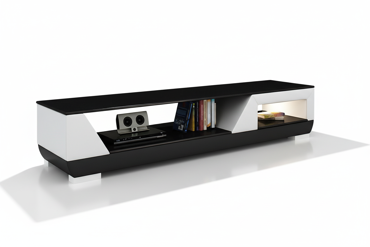 Austin TV Stand black white long shadow