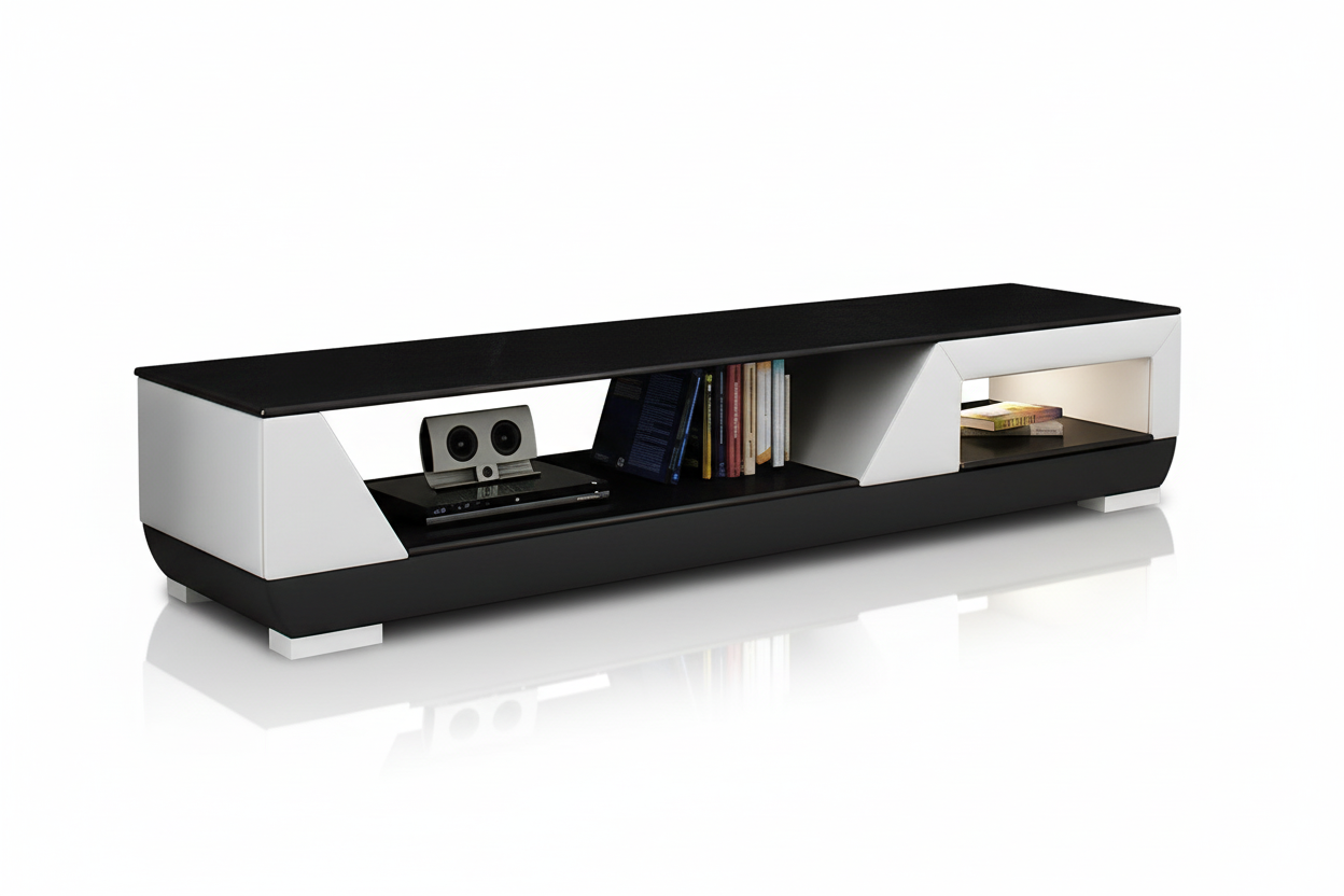 Austin TV Stand black white sharp shadow