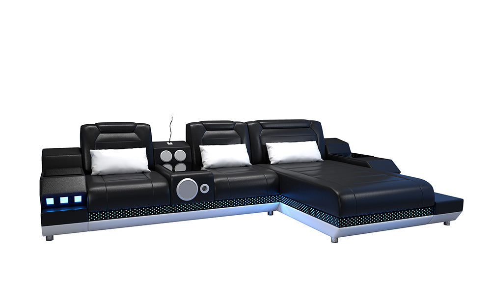 Celsius Mini Modern Leather Sectional